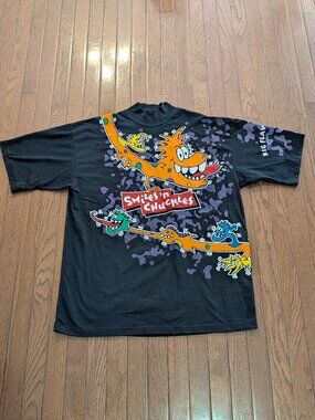 Vintage Smiles and Chuckles All Over Print Candy Promo T-Shirt Made in Canada -